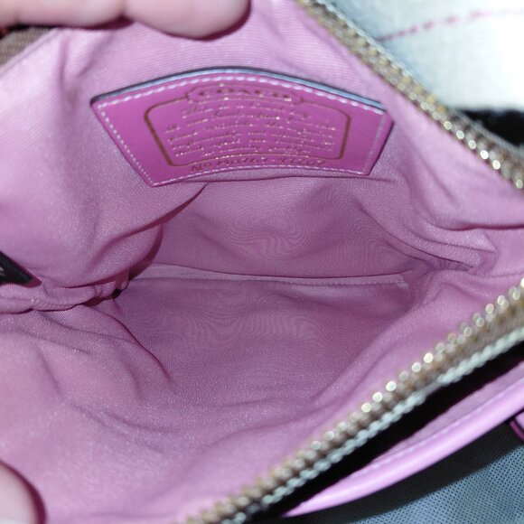 Coach canvas Swingpack with pink detail - Picture 2 of 5